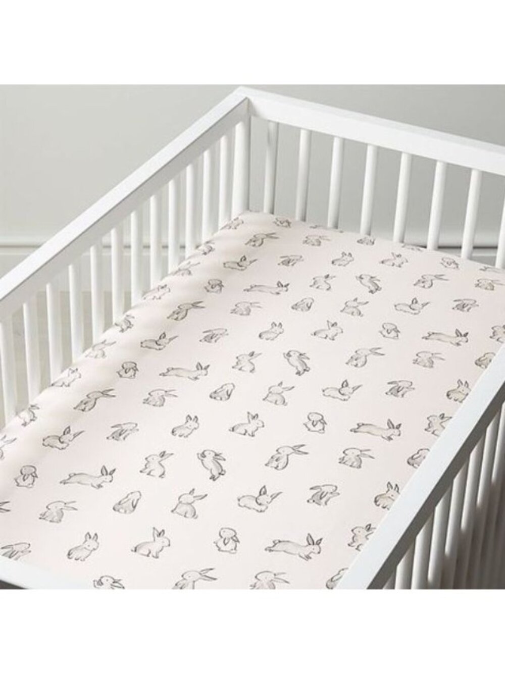 Crate & Kids Pink Bunny Crib Fitted Sheet 28x52x8in Pink Cotton Baby Bed RETIRED